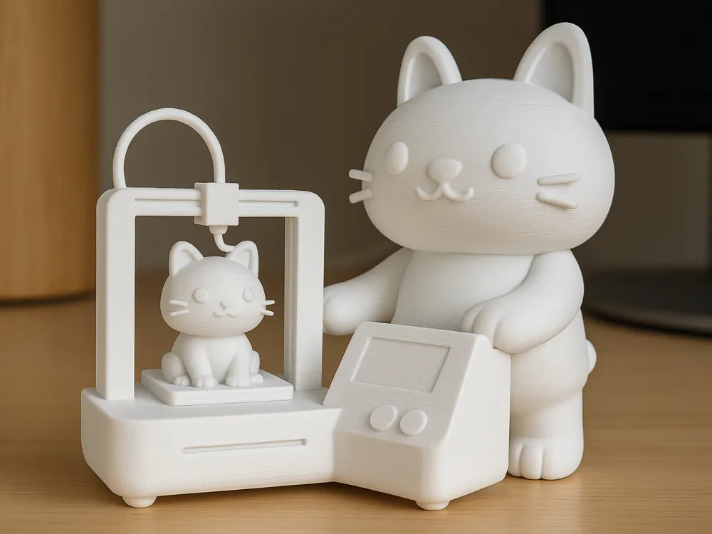 3D Printer Cat by MonsieurPierre MakerWorld: Download Free 3D Models