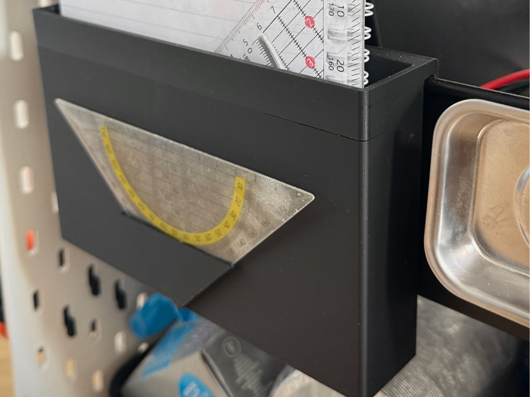 Notebook storage for IKEA RASKOG