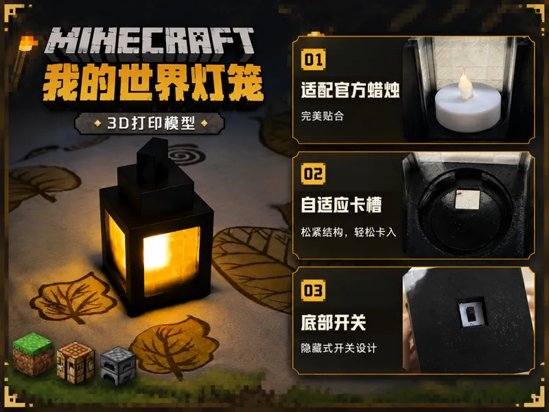 我的世界灯笼【拓竹官方蜡烛】