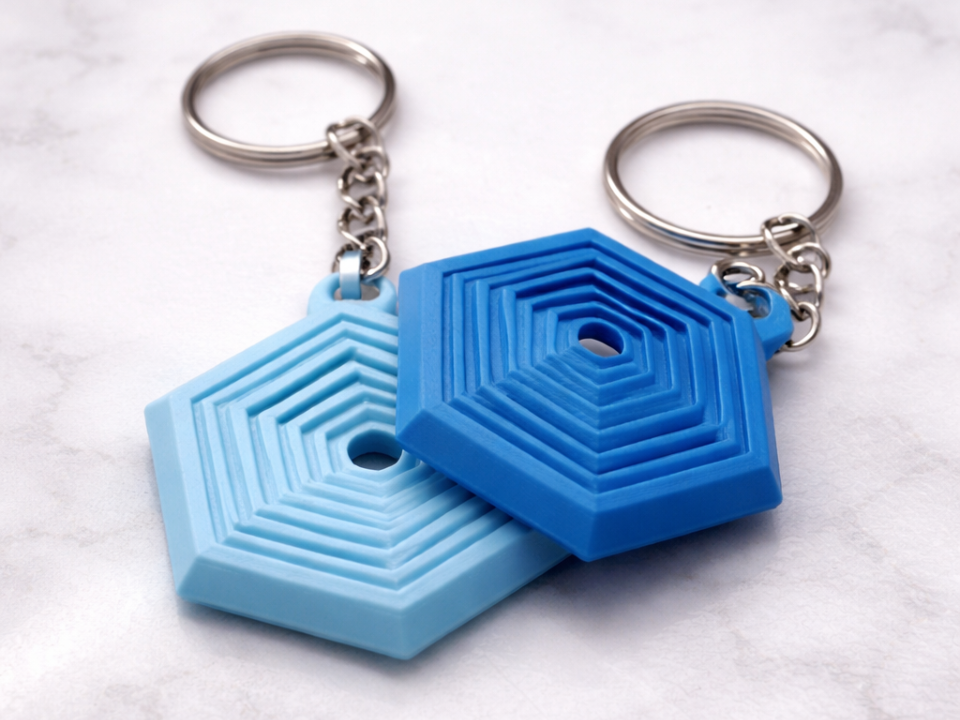 Hexagon Fidget Keychain