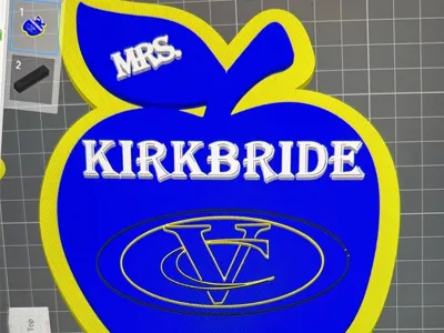 Teacher Desk Plate Apple
