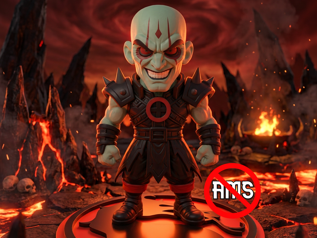 Quan Chi Mortal Kombat 20 cm Multi-Part No AMS 3D model