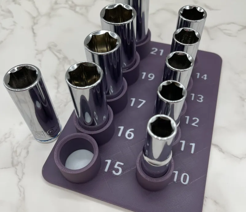 Holder- QUINN 3/8 in. Metric Deep Socket Set, 10pc