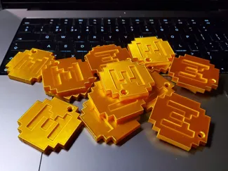 Minecraft Minecoin Stack (plus keychain version)