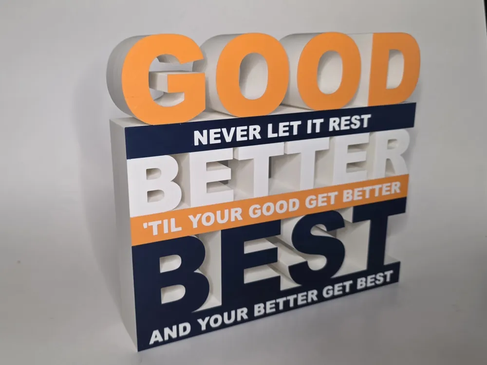 Good Better Best - Free 3D Print Model - MakerWorld