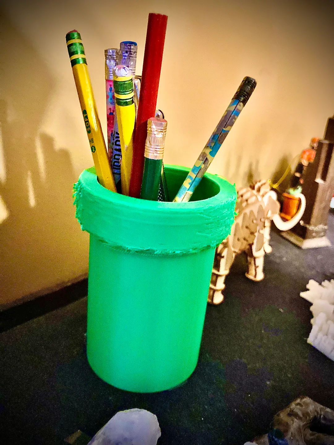 Pot à crayons tuyau Mario