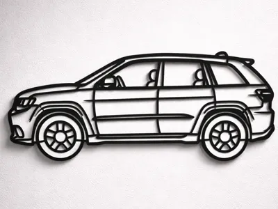 Jeep Grand Cherokee wallart silhouette
