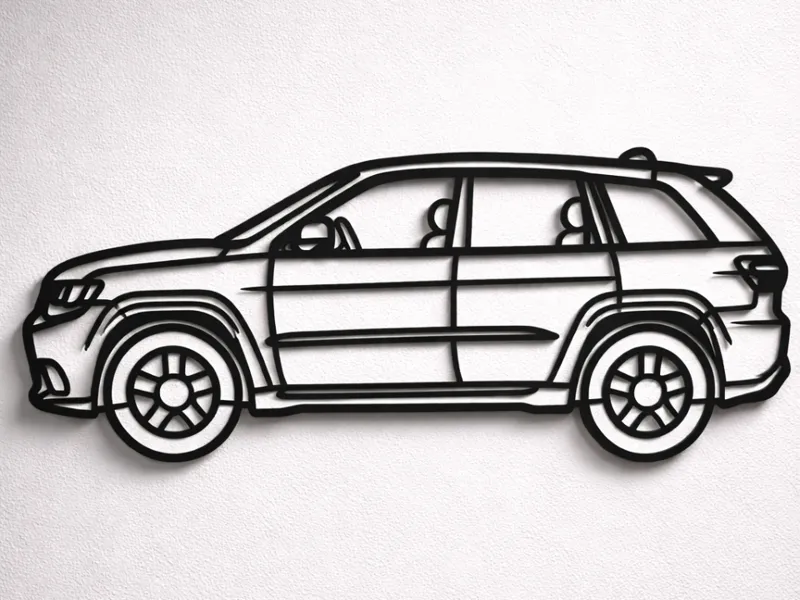 Jeep Grand Cherokee wallart silhouette