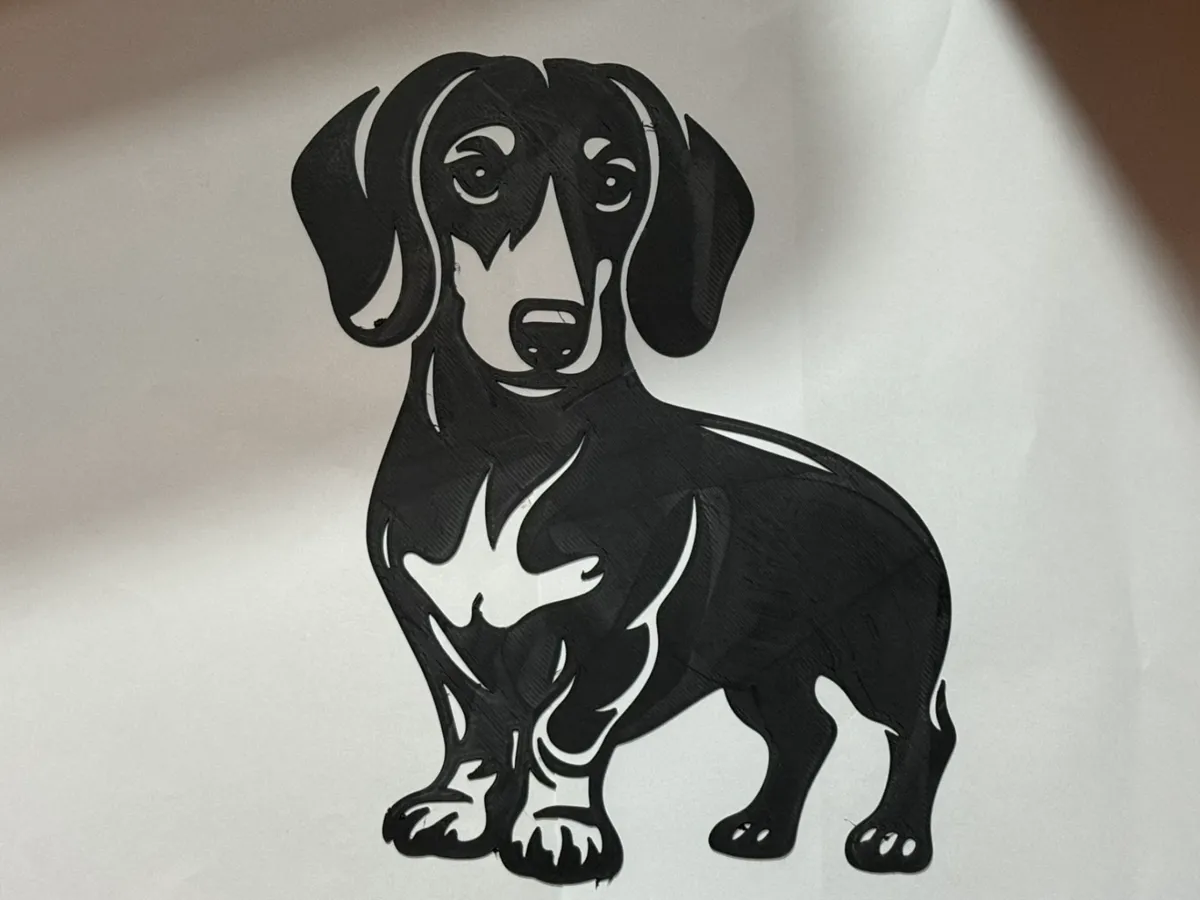 Silhouette de teckel (décoration murale)