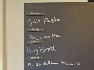 Fridge or calender sign
