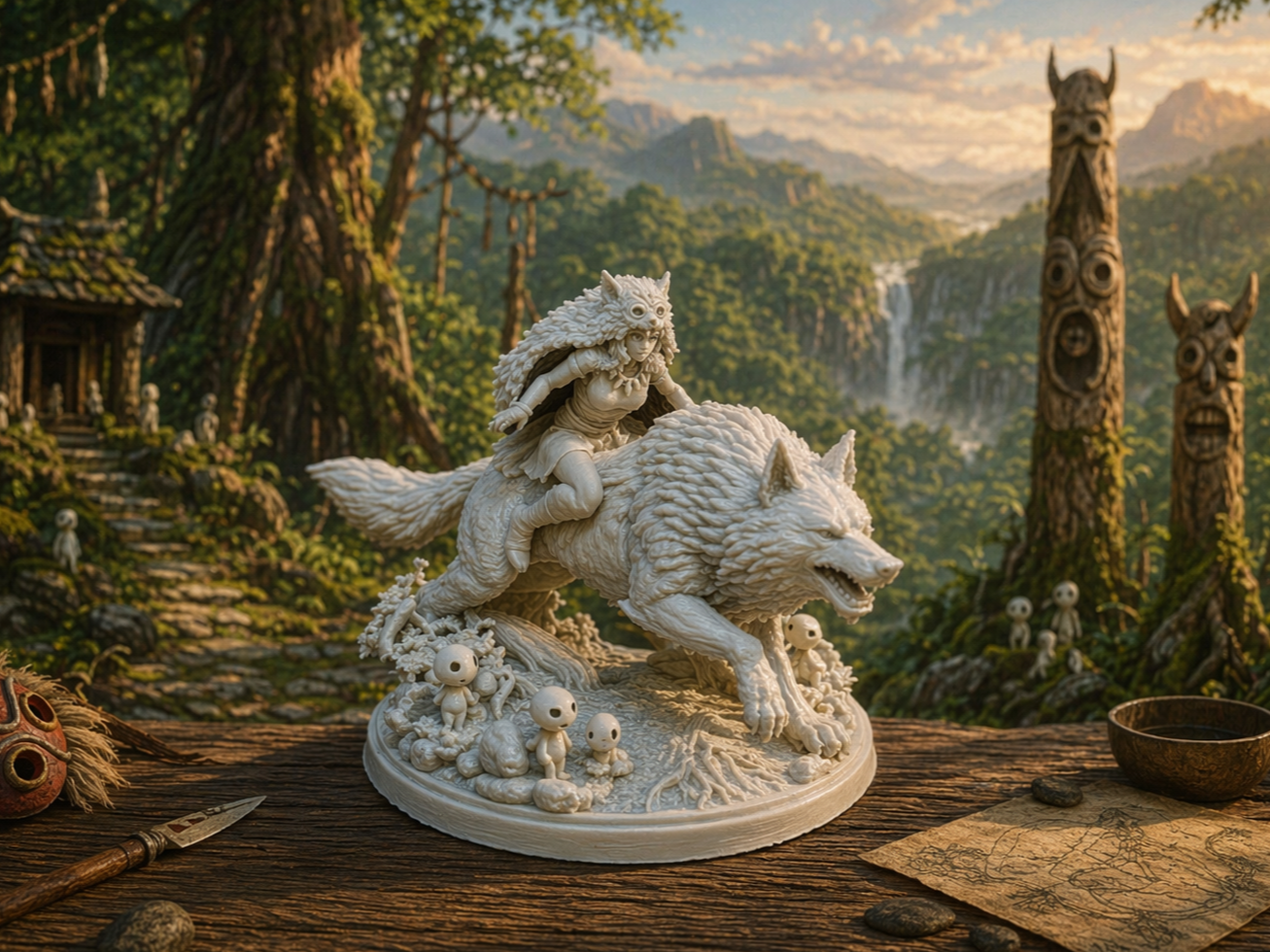 Princess Mononoke Studio Ghibli Diorama Collection