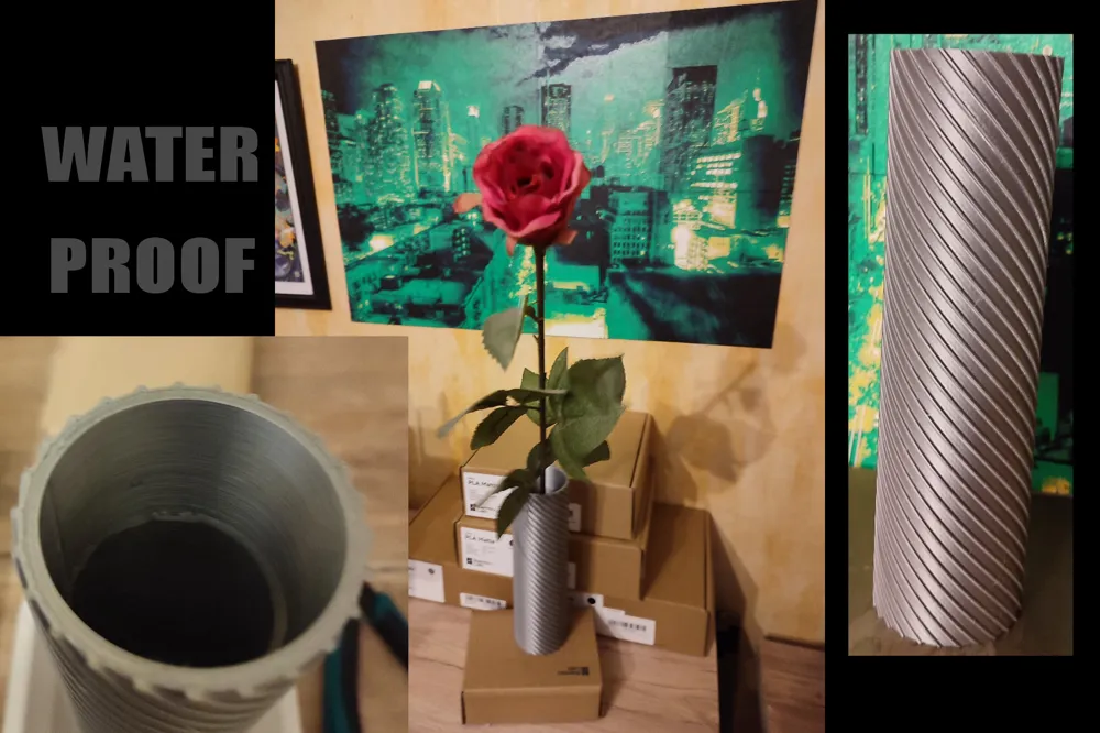 Waterproof Vase Industrial Style by Classic 2.5 MakerWorld