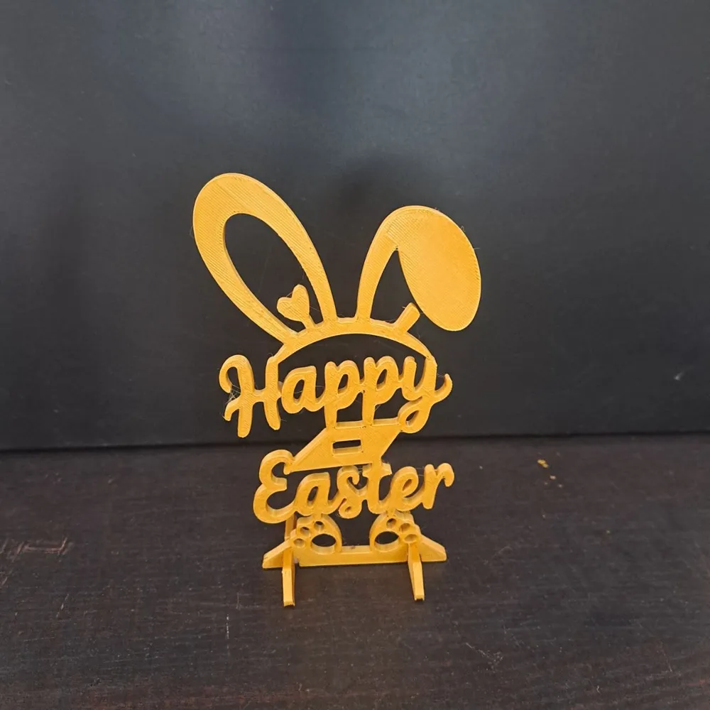 Easter bunny name frame decoration - Free 3D Print Model - MakerWorld