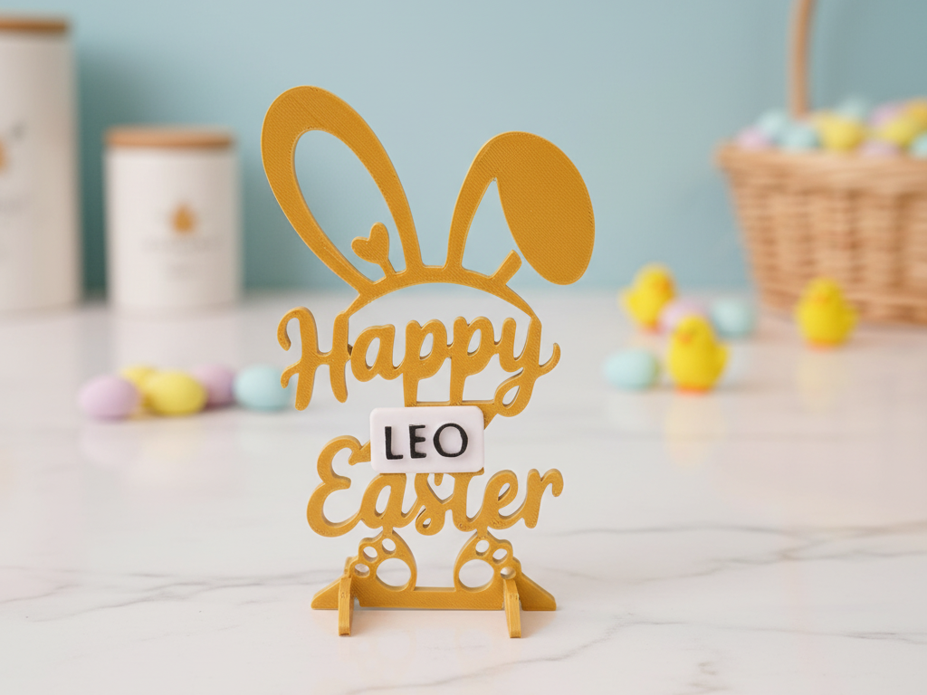 Easter bunny name frame decoration