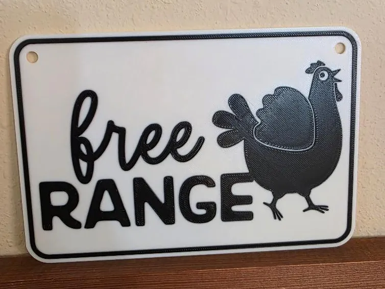 Free Range Chicken Sign