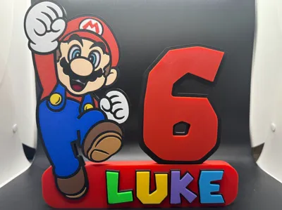 Mario Birthday Stand – 6 Years or Mario Puzzle