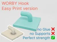 Easy Print Hook - Less rounded for easier prints