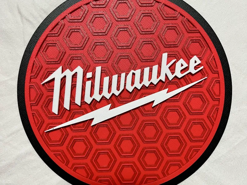 Milwaukee Tool Dimensional Mosaic Wall Decor Sign