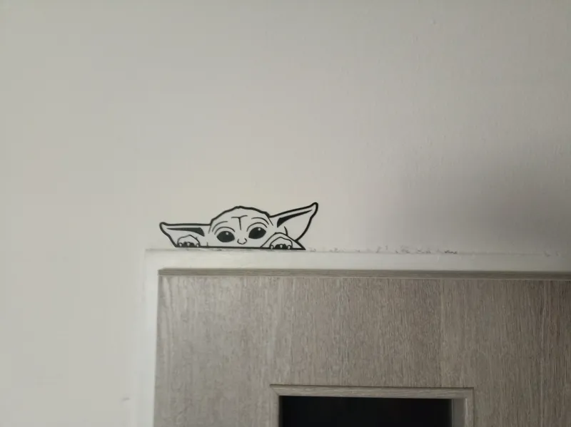 Baby Yoda door decor