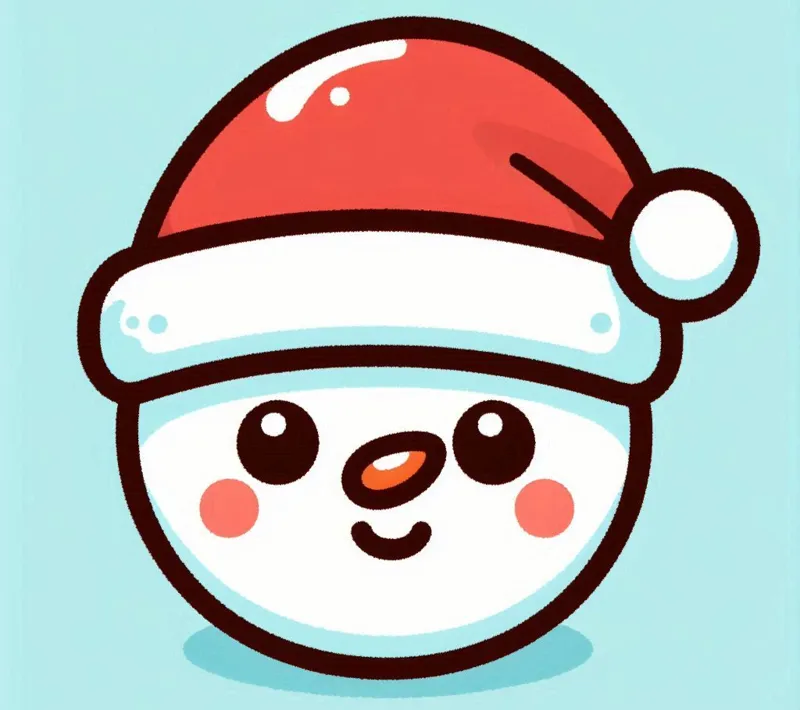 Kawaii Snowman Christmas Ornament