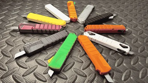 OTF Pro Mini 9mm Snapoff & Xacto Over-Engineered by iczfirz MakerWorld: Download Free 3D Models - 3D model önizlemesi