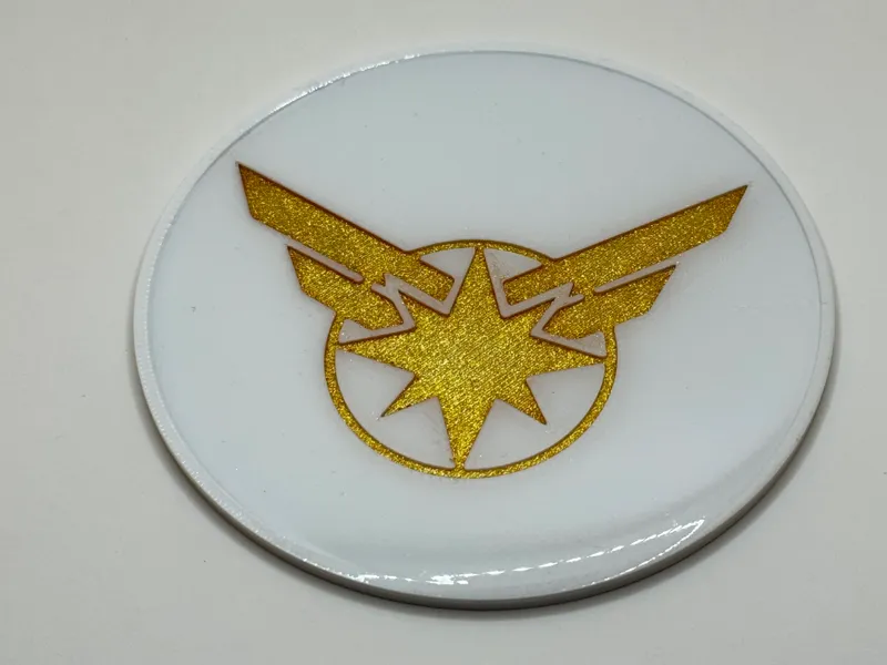 Captain Marvel Cup Coaster Epoxy Pour