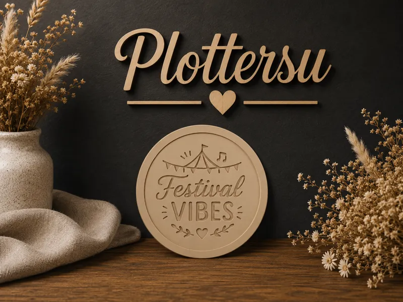Festival Vibes Untersetzer rund
