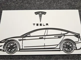 Tesla Model 3 Line Art (No AMS)