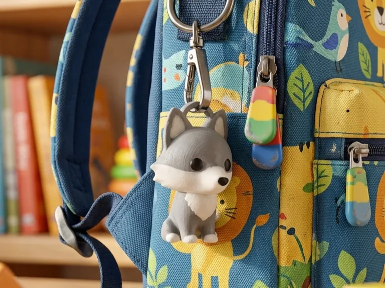Cute Wolf keychain / pendant