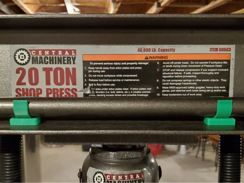 Harbor Freight Hydraulic Press Handle Mounts