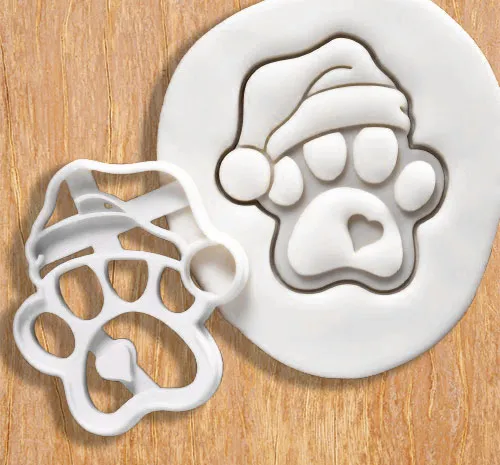 Christmas Paw Cookie Cutter