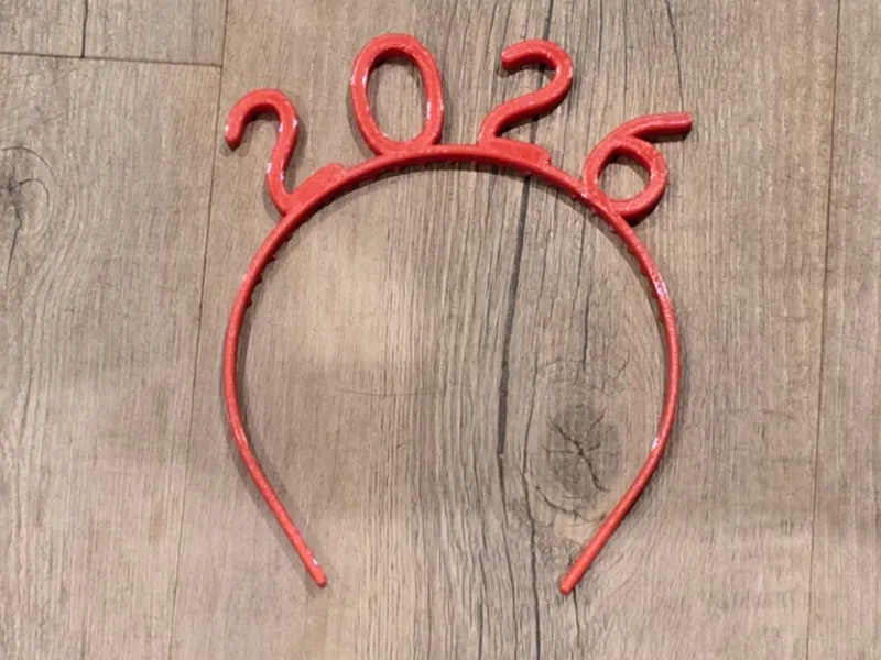 2026 New Year Headband – 3D Printed Party Headwear