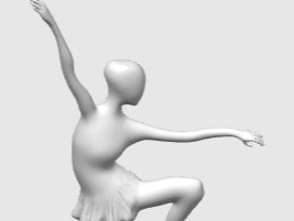 ballerina con piedistallo
