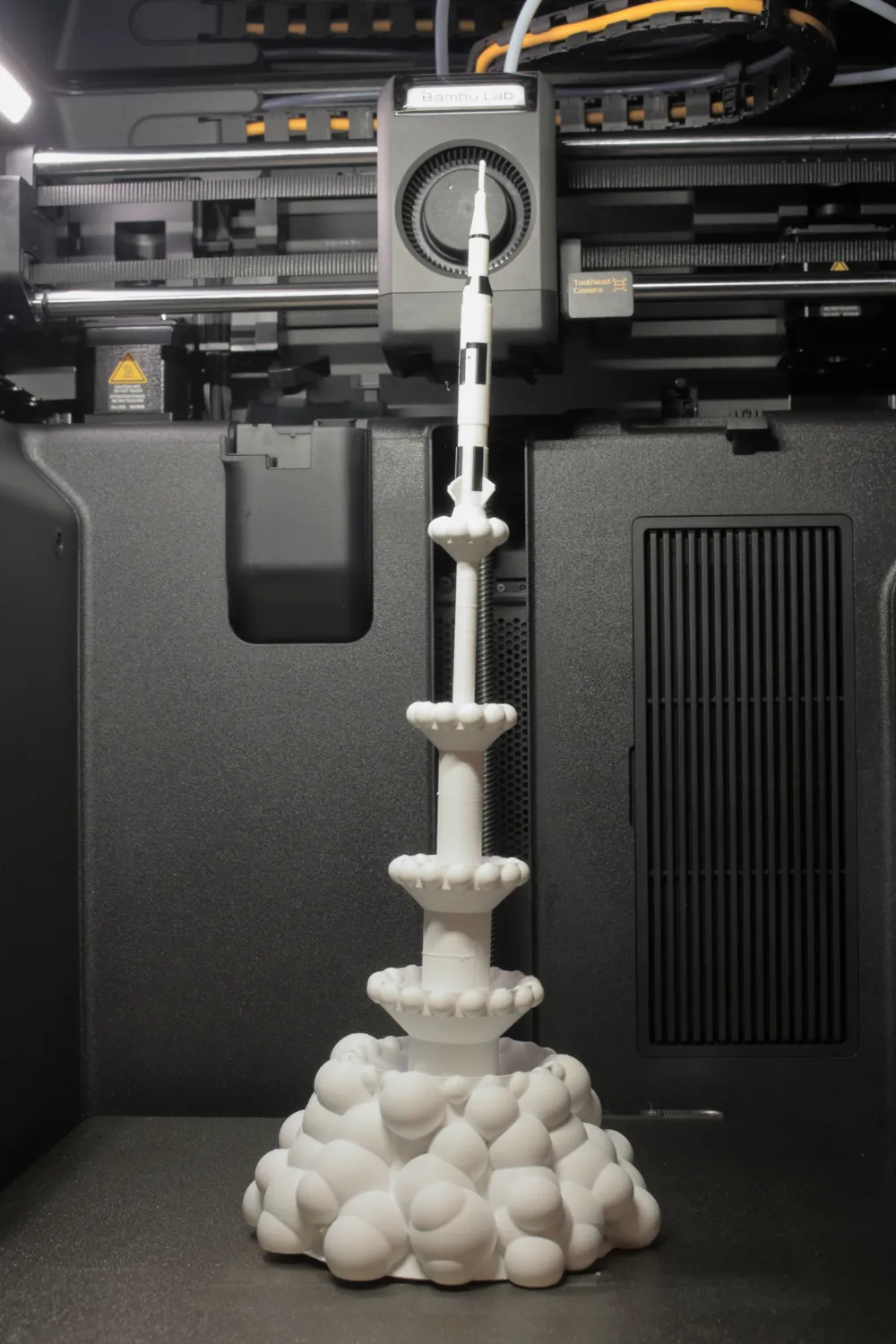 Satan 5 Roket Saturn V Liftoff-Telescoping Print-in-Place Rocket - Free 3D Print ...