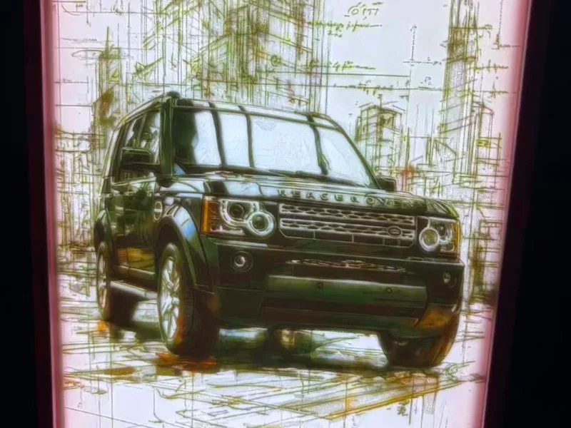 Land Rover Discovery 4 画稿透光浮雕画
