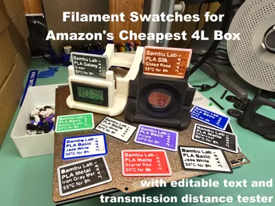 Filament Swatches for Amazon's cheapest 4L box