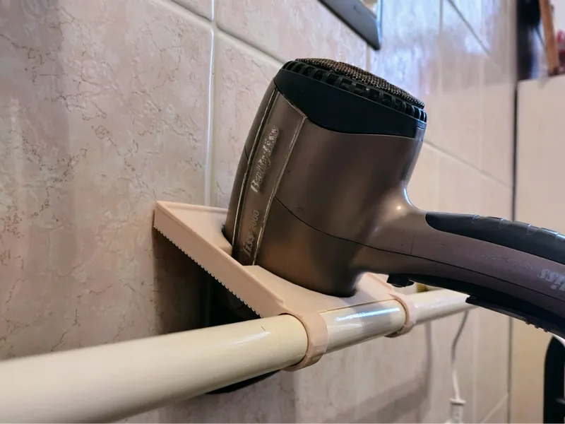 blow dryer holder against the wall - single color