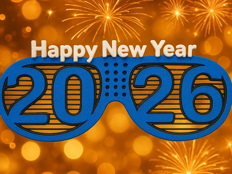 Clip-On 2026 New Year for Glasses Wearers