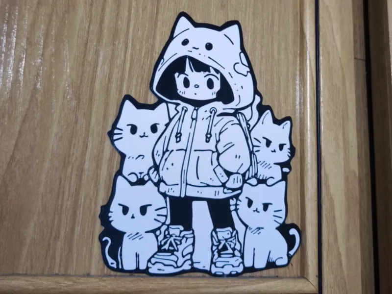 Cat Hoodie Girl