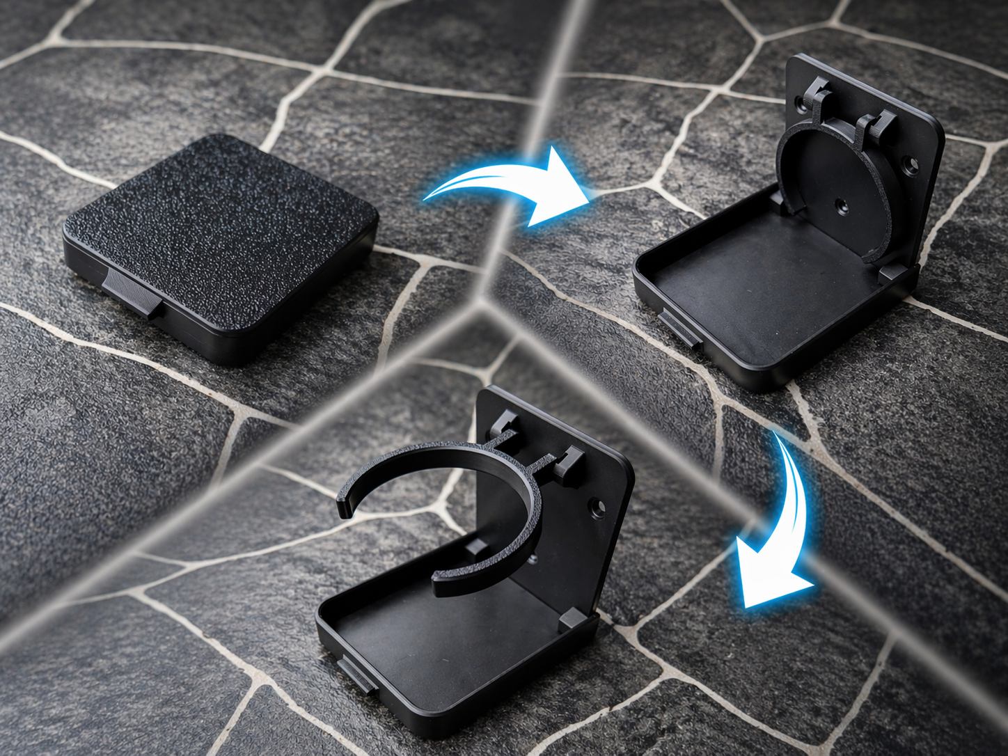 Foldable Wall-Mount Cup Holder - Van/Camper