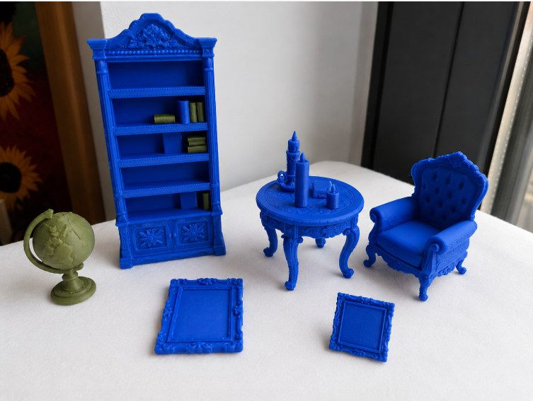 Victorian Miniature Furniture Set - 9 Pieces image 11