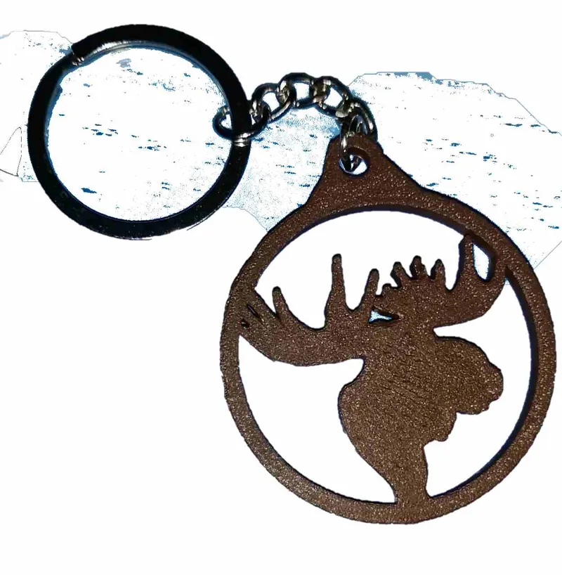 Moose head keychain