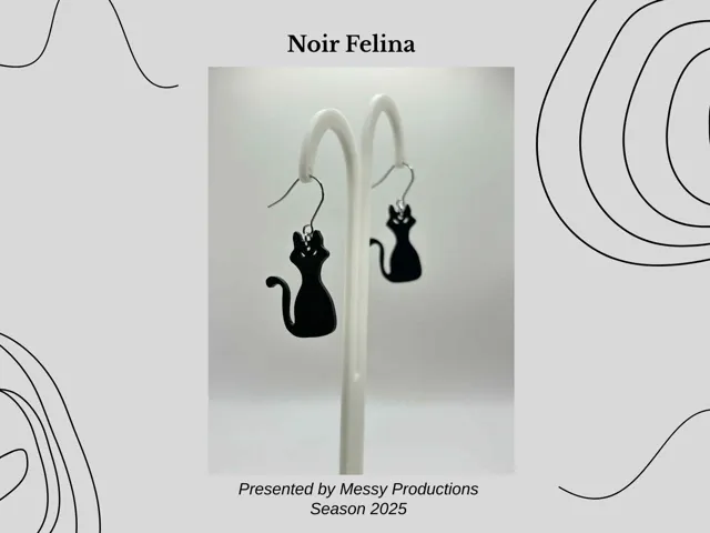 Black Cat Earrings - No AMS