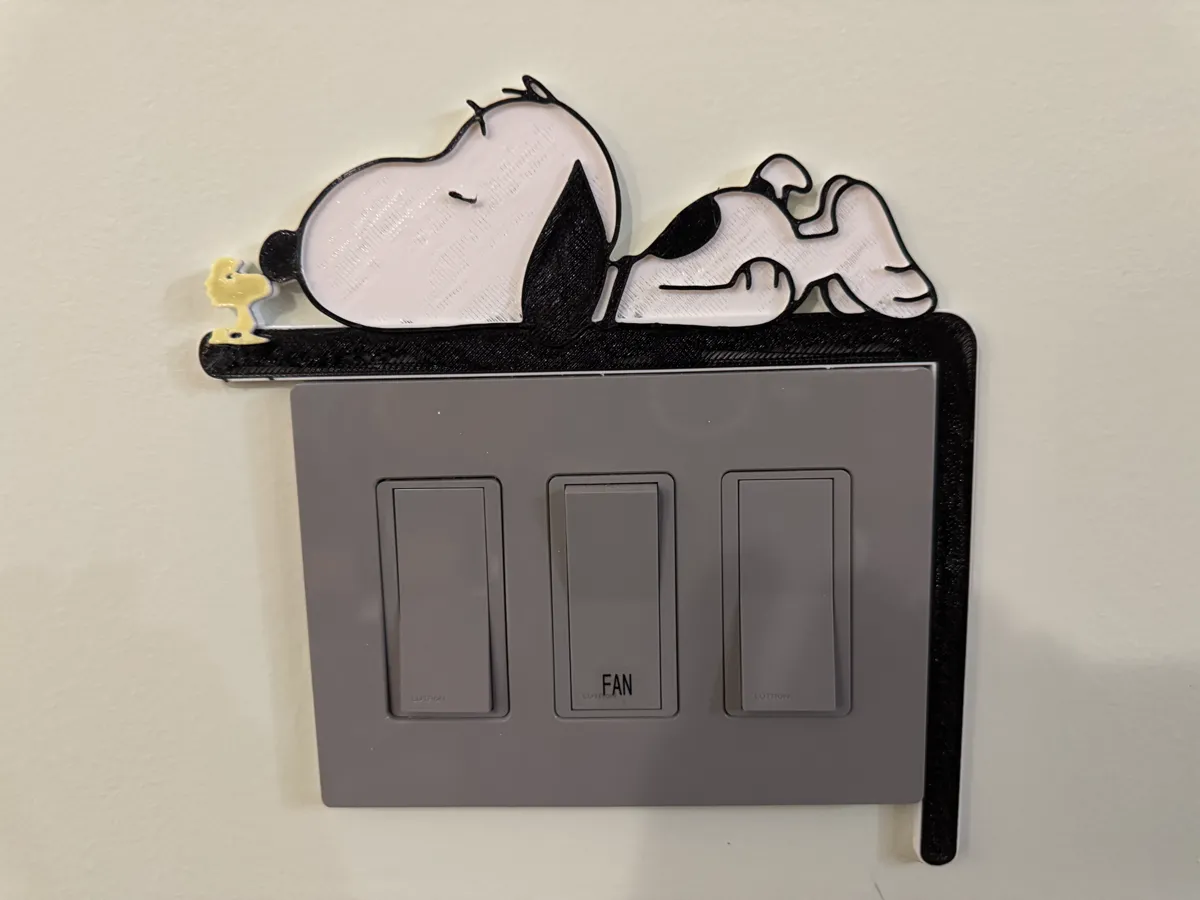 Sleeping Snoopy and woodstock door corner by 3Designfan MakerWorld ...