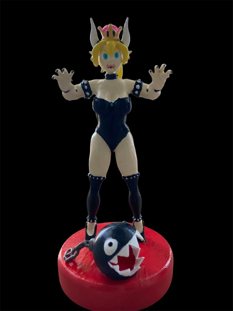 Bowsette with Chain Chomp Figurine