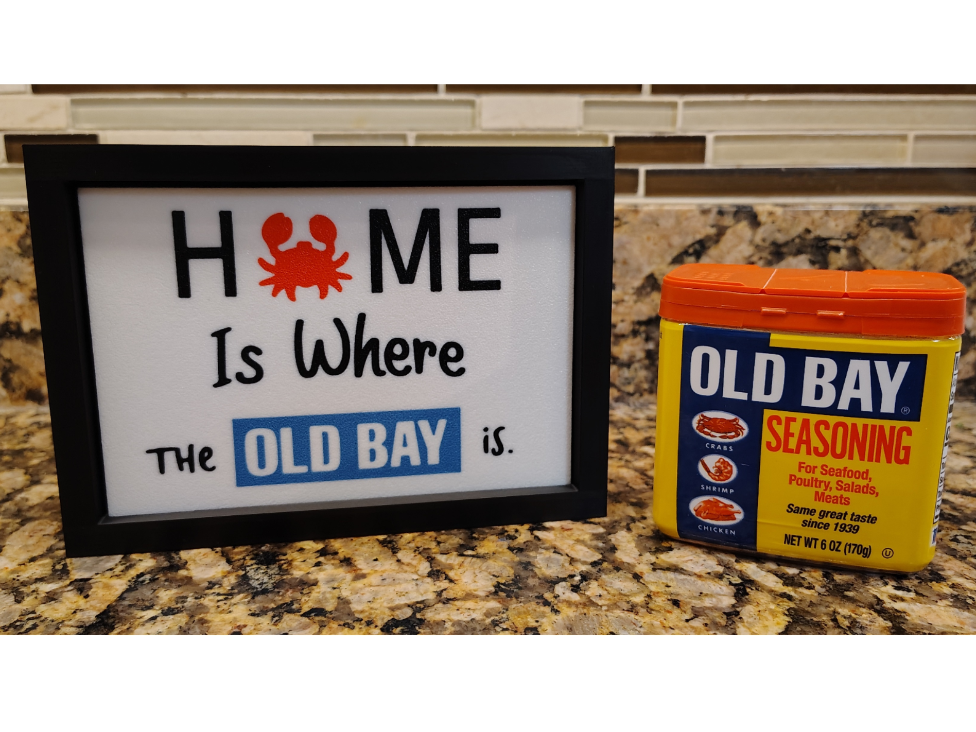 Old Bay Decor Sign with stand or frame.  ( AMS )