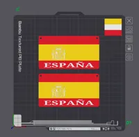 Spain Flag: 0.12mm layer, 2 walls, 15% infill