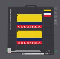 Colombia Flag: 0.16mm layer, 2 walls, 15% infill
