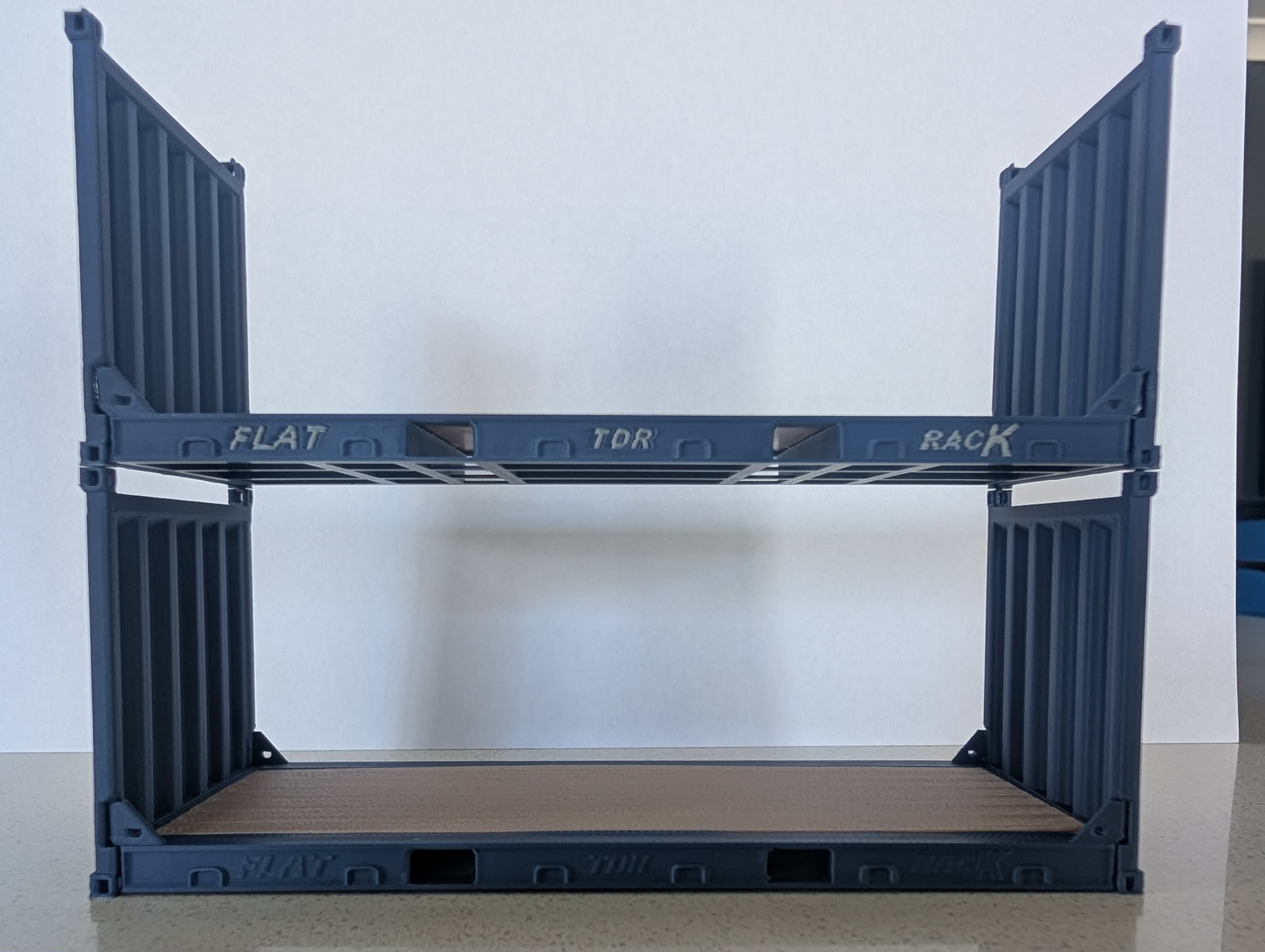 Miniatura 3 do modelo 3D shipping container stackable flat rack display