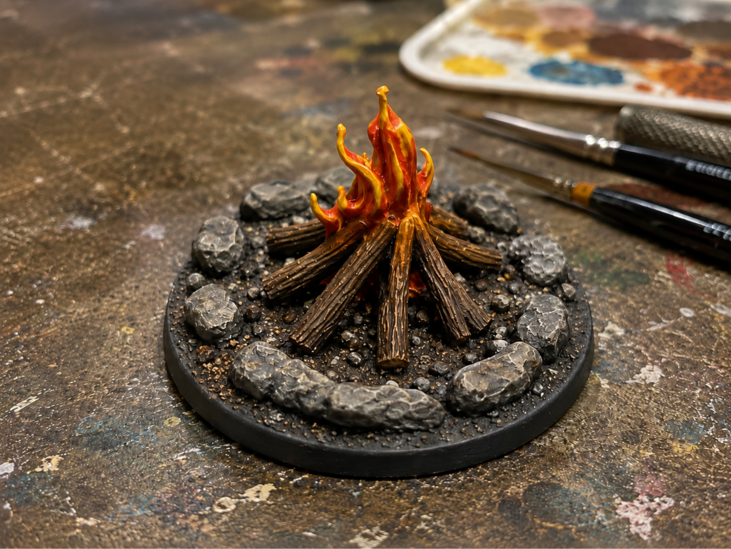 50mm D&D Fire Pit Terrain Piece